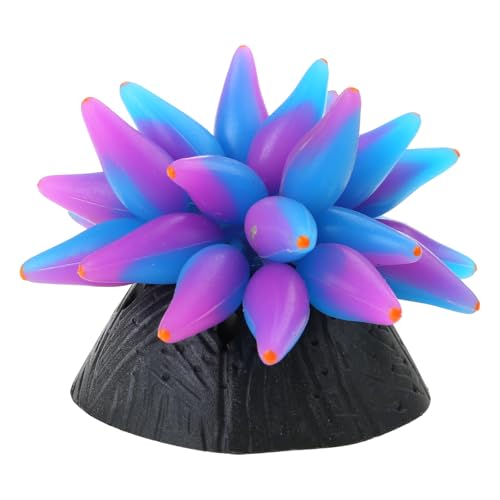 BINGGA Aquarium-Dekoration, leuchtet im Dunkeln, bunte Korallen, Silikon, Lebensraum, Ornament für Zuhause und Büro von BINGGA
