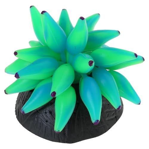 BINGGA Aquarium-Dekoration, leuchtet im Dunkeln, bunte Korallen, Silikon, Lebensraum, Ornament für Zuhause und Büro von BINGGA
