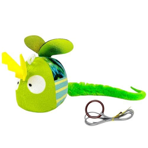 BINGGA Interaktion Pet Hanging Plush Toy Teaser Animal Toy Squeaky Animal with Feathered Tail for Indoor Cats Entertainments BINGGA Interaktion Pet Hanging Plush Toy Teaser Animal Toy Squeaky Animal with Feathered Tail for Indoor Cats Entertainments von BINGGA