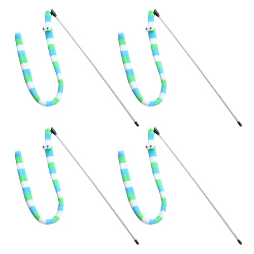 BINGGA Plüsch-Raupen, Katzenspielzeug, Spielzeug für Katzen, Stäbchen-Spielzeug, Interaktion, Katzen, Teasing Stick Langeweile, Katzen, 4 Stück BINGGA Plüsch-Raupen, Katzenspielzeug, Spielzeug für Katzen, Stäbchen-Spielzeug, Interaktion, Katzen, Teasing Stick Langeweile, Katzen, 4 Stück von BINGGA