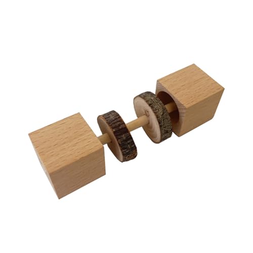 BINGGA Rennmaus Anreicherung Holz Futtersuche Anreicherung Spielzeug Geeignet für Holz Hantel für Hamsterkäfig Zubehör BINGGA Rennmaus Anreicherung Holz Futtersuche Anreicherung Spielzeug Geeignet für Holz Hantel für Hamsterkäfig Zubehör von BINGGA