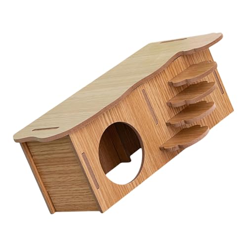 BINGGA Syrischer Hamster Kletterleiter Holz Leiter Haus Kleintierversteck Käfig Spielhaus Kauspielzeug für Hamster BINGGA Syrischer Hamster Kletterleiter Holz Leiter Haus Kleintierversteck Käfig Spielhaus Kauspielzeug für Hamster von BINGGA