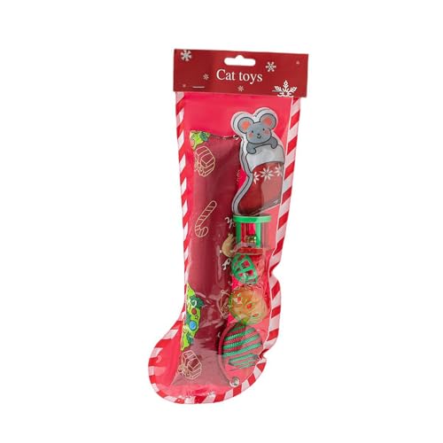 BINGGA Weihnachtliches Haustierspielzeug-Set, Urlaubsmotiv, Katzen, Spielsets, Haltbarkeit, Unschuldigkeit, Haustierspielzeug für Heimunterhaltung BINGGA Weihnachtliches Haustierspielzeug-Set, Urlaubsmotiv, Katzen, Spielsets, Haltbarkeit, Unschuldigkeit, Haustierspielzeug für Heimunterhaltung von BINGGA
