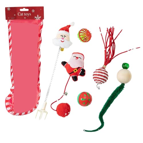 BINGGA Weihnachtliches Haustierspielzeug-Set, Urlaubsmotiv, Katzen, Spielsets, Haltbarkeit, Unschuldigkeit, Haustierspielzeug für Heimunterhaltung BINGGA Weihnachtliches Haustierspielzeug-Set, Urlaubsmotiv, Katzen, Spielsets, Haltbarkeit, Unschuldigkeit, Haustierspielzeug für Heimunterhaltung von BINGGA