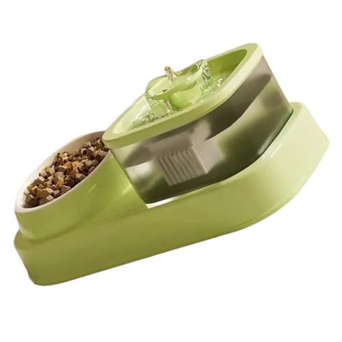 Großer Futternapf für Katzen, 2-in-1-Futterspender für Haustiere, mit Wasserbrunnen-Futterspender und Bewässerung, Futterbehälter, Zubehör von BINGGA