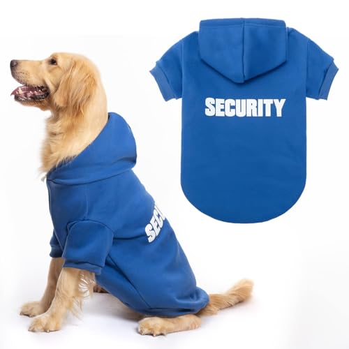 BINGPET Sicherheits-Hunde-Kapuzenpullover für kaltes Wetter, Hundemantel mit Kapuze für Hunde und Katzen, Königsblau von BINGPET
