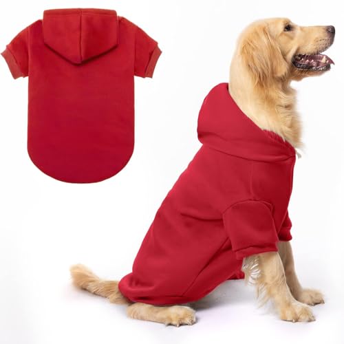 BINGPET Basic Hunde-Kapuzenpullover – Haustier-Sweatshirt, Hunde-Kapuzenpullover, Pullover, Outfits für kleine, mittelgroße und große Hunde von BINGPET