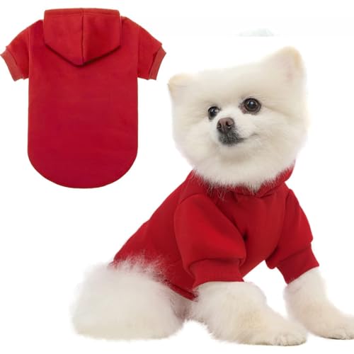 BINGPET Hunde-Kapuzenpullover – Fleece gefüttert Herbst Hund Welpen Sweatshirt Weich Warm Pullover Winter Kapuzenkleidung für kleine, mittelgroße und große Hunde & Katzen BINGPET Hunde-Kapuzenpullover – Fleece gefüttert Herbst Hund Welpen Sweatshirt Weich Warm Pullover Winter Kapuzenkleidung für kleine, mittelgroße und große Hunde & Katzen von BINGPET