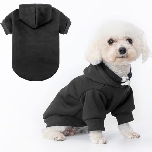 BINGPET Hunde-Kapuzenpullover – Fleece gefüttert Herbst Hund Welpen Sweatshirt Weich Warm Pullover Winter Kapuzenkleidung für kleine, mittelgroße und große Hunde & Katzen BINGPET Hunde-Kapuzenpullover – Fleece gefüttert Herbst Hund Welpen Sweatshirt Weich Warm Pullover Winter Kapuzenkleidung für kleine, mittelgroße und große Hunde & Katzen von BINGPET
