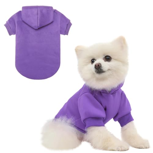 BINGPET Hunde-Kapuzenpullover – Fleece-gefüttertes Herbst-Sweatshirt für Hunde, Welpen, weich, warm, Winter-Kapuzenpullover für kleine, mittelgroße und große Hunde und Katzen BINGPET Hunde-Kapuzenpullover – Fleece-gefüttertes Herbst-Sweatshirt für Hunde, Welpen, weich, warm, Winter-Kapuzenpullover für kleine, mittelgroße und große Hunde und Katzen von BINGPET