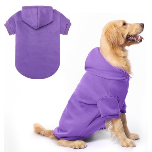 BINGPET Hunde-Kapuzenpullover – mit Fleece gefüttertes Herbst-Sweatshirt für Hunde, Welpen, weich, warm, Winter-Kapuzenbekleidung für kleine, mittelgroße und große Hunde und Katzen BINGPET Hunde-Kapuzenpullover – mit Fleece gefüttertes Herbst-Sweatshirt für Hunde, Welpen, weich, warm, Winter-Kapuzenbekleidung für kleine, mittelgroße und große Hunde und Katzen von BINGPET