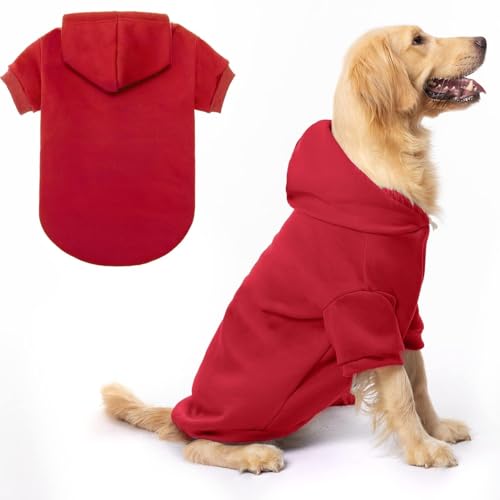 BINGPET Hunde-Kapuzenpullover – mit Fleece gefüttertes Herbst-Sweatshirt für Hunde, Welpen, weich, warm, Winter-Kapuzenbekleidung für kleine, mittelgroße und große Hunde und Katzen BINGPET Hunde-Kapuzenpullover – mit Fleece gefüttertes Herbst-Sweatshirt für Hunde, Welpen, weich, warm, Winter-Kapuzenbekleidung für kleine, mittelgroße und große Hunde und Katzen von BINGPET