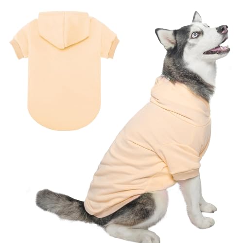 BINGPET Hunde-Kapuzenpullover – mit Fleece gefüttertes Herbst-Sweatshirt für Hunde, Welpen, weich, warm, Winter-Kapuzenbekleidung für kleine, mittelgroße und große Hunde und Katzen BINGPET Hunde-Kapuzenpullover – mit Fleece gefüttertes Herbst-Sweatshirt für Hunde, Welpen, weich, warm, Winter-Kapuzenbekleidung für kleine, mittelgroße und große Hunde und Katzen von BINGPET