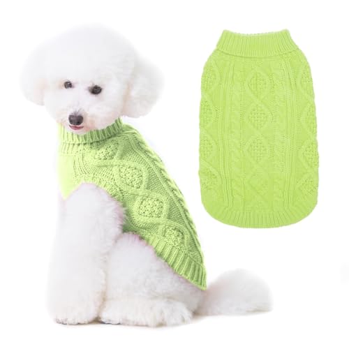 BINGPET Thermo-Strickpullover für kleine, mittelgroße und große Hunde, Wintermantel für Hunde und Katzen, warme Swearter-Shirts, Outfits, klassischer Rollkragenpullover mit Zopfmuster, warmer Pullover BINGPET Thermo-Strickpullover für kleine, mittelgroße und große Hunde, Wintermantel für Hunde und Katzen, warme Swearter-Shirts, Outfits, klassischer Rollkragenpullover mit Zopfmuster, warmer Pullover von BINGPET