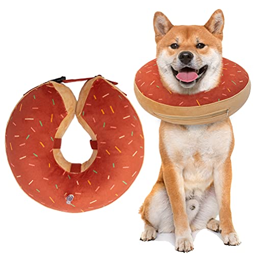 BINGPET Hundekegelhalsband für kleine, mittelgroße und große Hunde nach Operationen, verstellbarer Hundekegel, aufblasbares Kegelhalsband, E-Halsband, Hundehals, Donut-Hundekegel-Alternative nach BINGPET Hundekegelhalsband für kleine, mittelgroße und große Hunde nach Operationen, verstellbarer Hundekegel, aufblasbares Kegelhalsband, E-Halsband, Hundehals, Donut-Hundekegel-Alternative nach von BINGPET