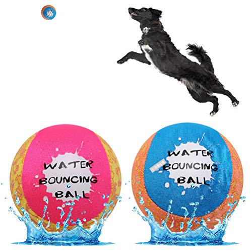 Wasserspielzeug für Hunde – 2 Stück schwimmende Spielzeuge für Pool und See, weicher Kauball für Outdoor-Wassersport, interaktive Spiele von BINGPET