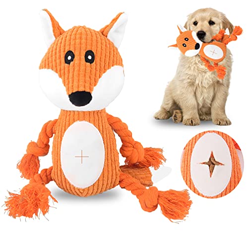 BINYI Hundespielzeug Hunde Spielzeug Unzerstörbares Quietschende Hundespielzeuge mit Knitterpapier Tauziehen Plüschtiere für Hunde Hundekauspielzeug für kleine mittelgroße große Hunde von BINYI