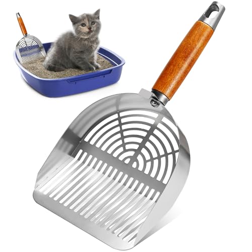 Katzenklo Schaufel Katzenstreuschaufel Metall Katzenschaufel für Katzenklo mit Holzgriff Katzenstreu für Katzentoilette Lochabstand Cat Litter Scoop Streuschaufel Katzen Zubehör Schaufel für Klo Katzenklo Schaufel Katzenstreuschaufel Metall Katzenschaufel für Katzenklo mit Holzgriff Katzenstreu für Katzentoilette Lochabstand Cat Litter Scoop Streuschaufel Katzen Zubehör Schaufel für Klo von BINYI