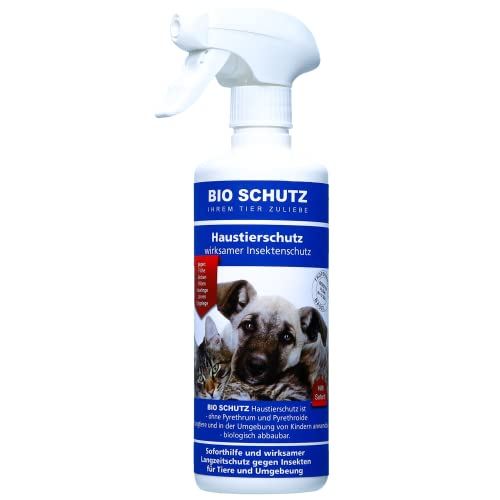 Haustier-Schutz Spray 500ML BIO SCHUTZ FÜR FLÖHE + ZECKEN; Milben, Haarlinge Beseitigt auch Larven und Eigelege Haustier-Schutz Spray 500ML BIO SCHUTZ FÜR FLÖHE + ZECKEN; Milben, Haarlinge Beseitigt auch Larven und Eigelege von BIO SCHUTZ