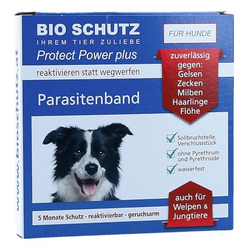 Bio Schutz Parasitenband Protect Power Plus Hund, schwarz von BIO SCHUTZ