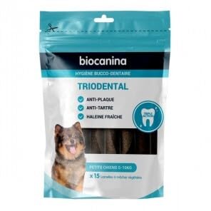 Biocanina Triodental Kleine Hunde, 15 Pflanzenlamellen von BIOCANINA