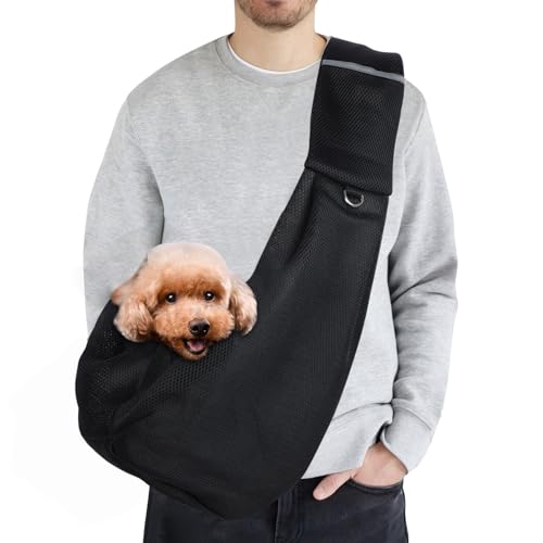 Hundetragetasche, leicht, Welpentragetasche, atmungsaktiv und bequem, Haustierschlinge für kleine Hunde und Katzen, Haustier-Reisetasche für Spaziergänge, Reisen, Outdoor, Schwarz Hundetragetasche, leicht, Welpentragetasche, atmungsaktiv und bequem, Haustierschlinge für kleine Hunde und Katzen, Haustier-Reisetasche für Spaziergänge, Reisen, Outdoor, Schwarz von BIODEGREEN