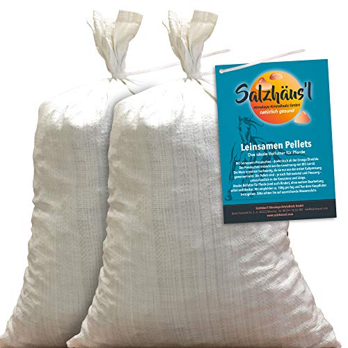 Bio Leinsamen Pellets tagesfrisch gepresst Aktion 2 x 10 kg/Ölmühle Omega/Pferde-Leckerli/Beifutter/Versand NUR INNERHALB Deutschland!!! von BIOMOND