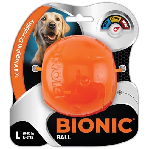 BIONIC Ball Hundespielzeug Groß - Interaktives Hundekauspielzeug, das den härtesten Kauern standhält, für Hunde zwischen 30-60+ lbs (13-27+ kg) von BIONIC