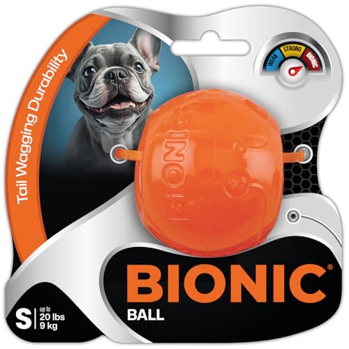 BIONIC Ball Hundespielzeug Klein - Interaktives Hundekauspielzeug, das den härtesten Kauern standhält, für Hunde bis zu 9 kg (9 kg) von BIONIC