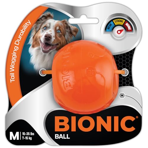 BIONIC Ball Hundespielzeug Medium - Interaktives Hundekauspielzeug, das den härtesten Kauern standhält, für Hunde zwischen 6.8-15.9 kg (7-15.9 kg) von BIONIC