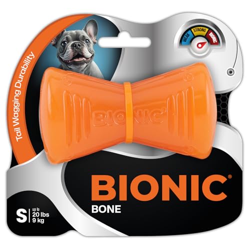 BIONIC Knochen Hundespielzeug Klein - Interaktives Hundekauspielzeug, das den härtesten Kauern standhält, für Hunde bis zu 9 kg (9 kg) von BIONIC