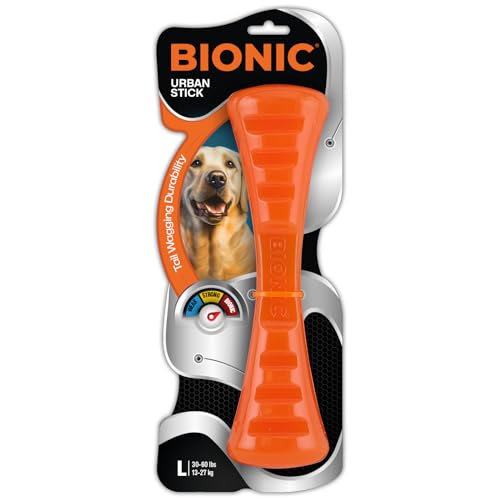 BIONIC Urban Stick Hundespielzeug, groß, interaktives Kauspielzeug für Hunde, das den härtesten Kauern standhält, für Hunde zwischen 30-60+ lbs (13-27+ kg) von BIONIC