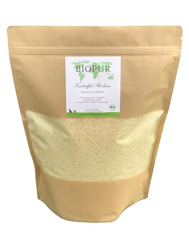 BIOPUR Bio Kartoffelflocken, 1er Pack (1 x 1.3 kg) Ergänzungsfutter für Hunde von BIOPUR Tiernahrung