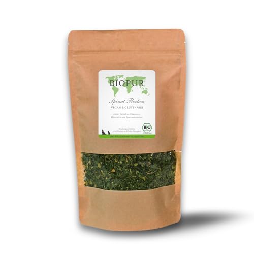 BIOPUR Tiernahrung Bio Spinat-Flocken 100g für Hunde und Katzen BIOPUR Tiernahrung Bio Spinat-Flocken 100g für Hunde und Katzen von BIOPUR Tiernahrung