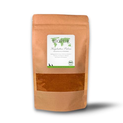 Bio Hagebuttenpulver 500g für Hunde und Katzen von BIOPUR Tiernahrung