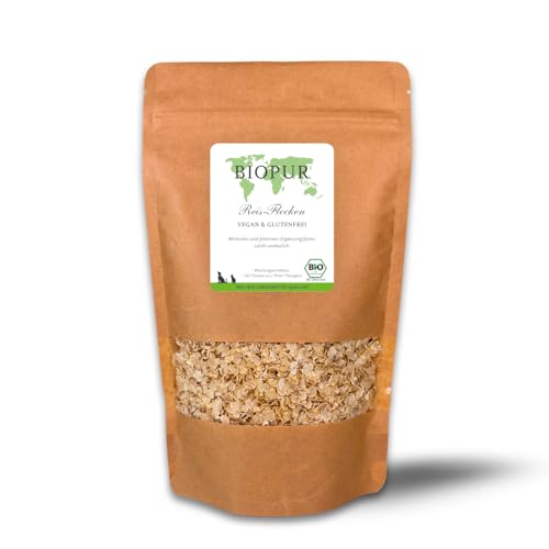 Bio Reis-Flocken 400g für Hunde und Katzen von BIOPUR Tiernahrung