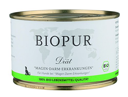BIOPUR Bio Diätfutter Magen- und Darmerkrankungen 400g, 6er Pack (6 x 400 g) von BIOPUR Tiernahrung