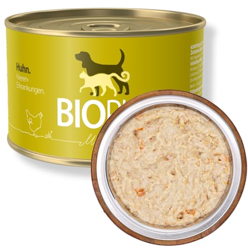 Bio Diät-Hundefutter bei Nieren-Erkrankungen 6x400g Premium Nassfutter in Lebensmittelqualität von BIOPUR Tiernahrung