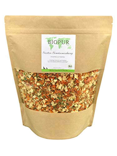 BIOPUR Tiernahrung Bio Garten-Gemüsemischung 1 kg für Hunde und Katzen von BIOPUR Tiernahrung
