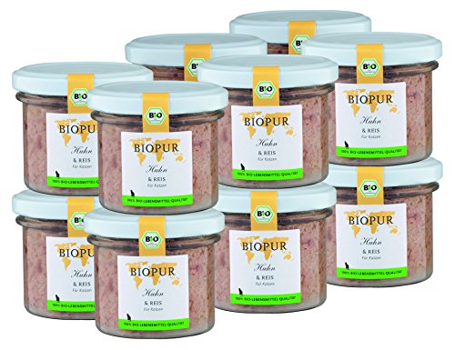 BIOPUR Tiernahrung Bio Katzenfutter Huhn & Reis für Katzen 12x100g BIOPUR Tiernahrung Bio Katzenfutter Huhn & Reis für Katzen 12x100g von BIOPUR Tiernahrung