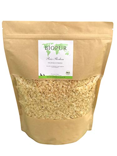 BIOPUR Tiernahrung Bio Reis-Flocken 1,3kg für Hunde und Katzen von BIOPUR Tiernahrung