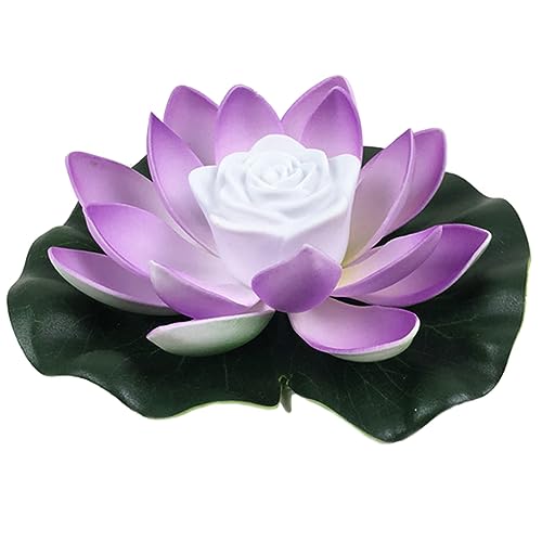 BIOSA Schwimmend Lotusblüten, Lotus Blume Deko, Lotusblüte Wasserlilie Licht Lotus for Teich Pool Fischteich Aquarium Pflanzen Dekor Künstliche Teichpflanzen von BIOSA
