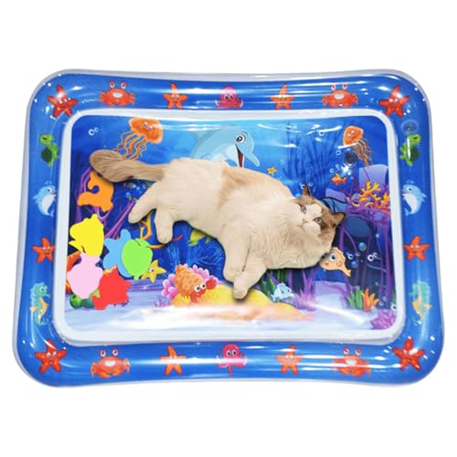 BIOSA Sensorische Wassermatte für Katzen, Wassersensorische Matte für Katzen, Interaktives Katzenspielzeug, Aufblasbare Sensory Water Play Mat für Katzen, Hunde Wasser Spielmatte, Wassermatte BIOSA Sensorische Wassermatte für Katzen, Wassersensorische Matte für Katzen, Interaktives Katzenspielzeug, Aufblasbare Sensory Water Play Mat für Katzen, Hunde Wasser Spielmatte, Wassermatte von BIOSA