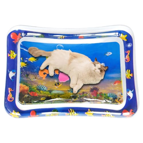 BIOSA Sensorische Wassermatte für Katzen, Wassersensorische Matte für Katzen, Interaktives Katzenspielzeug, Aufblasbare Sensory Water Play Mat für Katzen, Hunde Wasser Spielmatte, Wassermatte BIOSA Sensorische Wassermatte für Katzen, Wassersensorische Matte für Katzen, Interaktives Katzenspielzeug, Aufblasbare Sensory Water Play Mat für Katzen, Hunde Wasser Spielmatte, Wassermatte von BIOSA