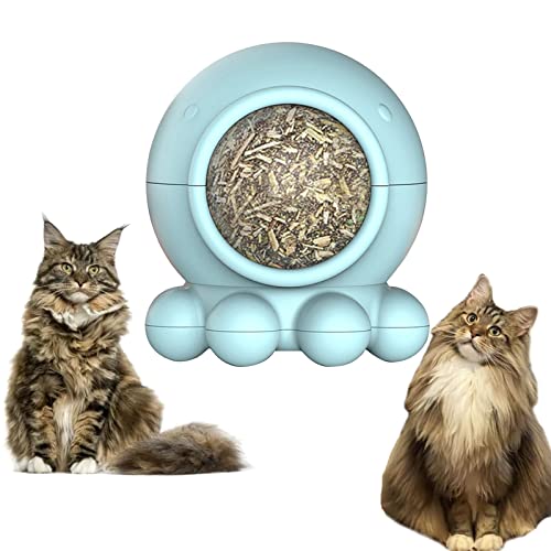Katzenminze Balls Spielzeug for Katze, 360 Grad Drehbares Katzenminze Katzenleckbälle for hält den Mund frisch, Gesunder Darm, Katze Zähne knirschen von BIOSA
