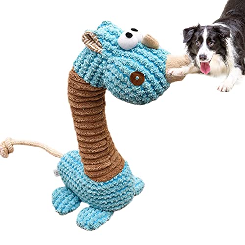 BIOTAT Plüsch Giraffe Hundespielzeug - Interaktives langlebiges Hundespielzeug | Weiches Quietschspielzeug zum Spielen von kleinen, mittelgroßen Welpenspielzeugen zum Zahnen Kleiner Hunde von BIOTAT