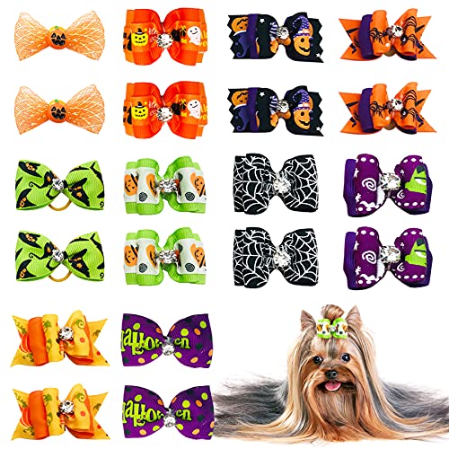 BIPY Haarschleifen für kleine Hunde, Katzen, Welpen, Halloween, 20 Stück, zufällige Farbe von BIPY