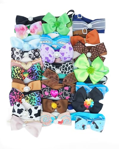BIPY Hundehalsband-Fliegen, verstellbar, für kleine, mittelgroße Welpen, Katzen, Kätzchen, männlich, Party, Festival, Geburtstagsgeschenk, Hochzeit, verschiedene Hundepflege-Zubehör, 20 Stück BIPY Hundehalsband-Fliegen, verstellbar, für kleine, mittelgroße Welpen, Katzen, Kätzchen, männlich, Party, Festival, Geburtstagsgeschenk, Hochzeit, verschiedene Hundepflege-Zubehör, 20 Stück von BIPY