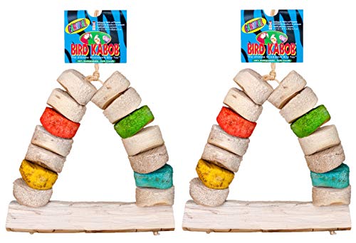 Vogel KABOB Wesco zerkleinerbares Vogelspielzeug für Karneval 21,6 cm lang x 33 cm hoch, 2 Stück Vogel KABOB Wesco zerkleinerbares Vogelspielzeug für Karneval 21,6 cm lang x 33 cm hoch, 2 Stück von BIRD KABOB