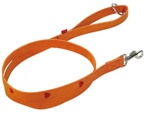 Hundeleine Herz Denim Leine M Orange Birdie Birdie Hundeleine Herz Denim Leine M Orange Birdie Birdie von BIRDIE